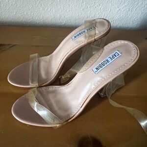 Cape Robbin Women's Transparent Heels - Nude